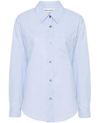 Our Legacy - Gestreepte Katoenen Blouse Met Contrast - Lyst