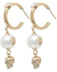 Philipp Plein - Skull-Charm Hoop Earrings - Lyst
