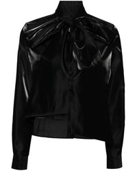 Noir Kei Ninomiya - Bow Satin Shirt - Lyst
