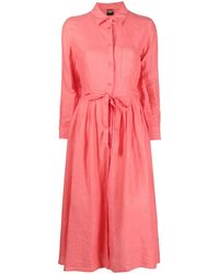 Aspesi - Long-Sleeve Midi Shirt Dress - Lyst