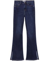 FRAME - Le Mini Boot Slit High-rise Flared Jeans - Lyst