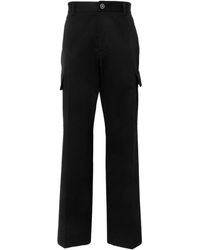Versace - Cotton Cargo Pants With Pockets And Embroidery - Lyst