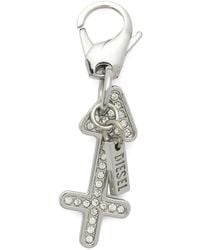 DIESEL - Metal Sagittarius Charm With Rhinestones - Lyst