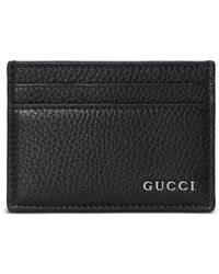 Gucci - Logo-Plaque Grained-Leather Card Case - Lyst