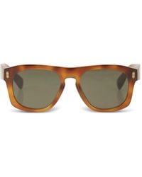 Brunello Cucinelli - Tortoiseshell-Effect Square-Frame Sunglasses - Lyst