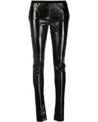 Rick Owens - Mid-rise Faux-leather Trousers - Lyst