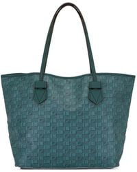 Moreau - Medium St. Tropez Geometric-Print Leather Tote Bag - Lyst
