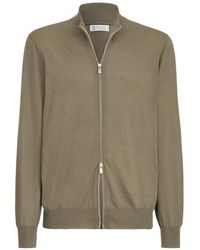 Brunello Cucinelli - Cashmere And Silk Lightweight Cardigan With Zipper - Lyst