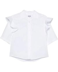 Moschino - Ruffled-Detailing Short-Sleeved Shirt - Lyst