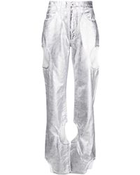 Off-White c/o Virgil Abloh - Meteor Laminated Straight Trousers - Lyst