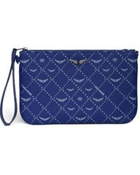 Zadig & Voltaire - Clutch mit Flügel-Logo - Lyst