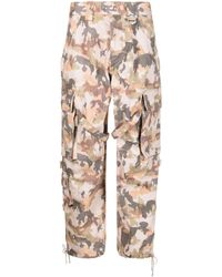 Isabel Marant - Neutral Elore Camouflage Cargo Trousers - Lyst
