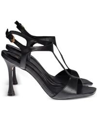 Carrano - T-Bar Leather Sandals - Lyst