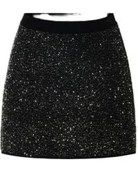 Elisabetta Franchi - Knit Skirt With Sequins - Lyst