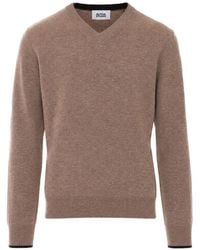 Alpha Studio - V-Neck Sweater - Lyst