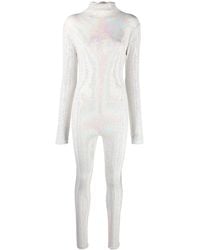 Atu Body Couture - Glitter-Effect Long-Sleeved Jumpsuit - Lyst