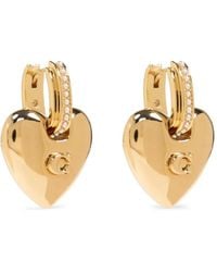 COACH - Pendientes con aplique de corazón - Lyst