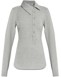 The Attico - Cotton Polo Shirt - Lyst