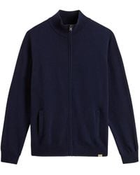 Woolrich - Wool Zip-Up Cardigan - Lyst