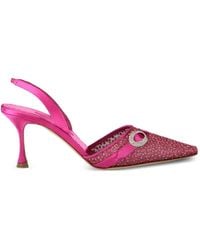 Manolo Blahnik - Zutosli Mesh Slingback Pumps - Lyst