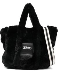 Liu Jo - Faux-Fur Top-Handle Shoulder Bag - Lyst