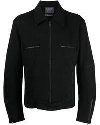 Yohji Yamamoto - Zip-Up Wool Shirt Jacket - Lyst