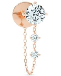 LOEV - Diamond Chain-Link Stud Earring - Lyst