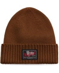Woolrich - Gerippte Beanie Mit Logo-Patch - Lyst