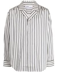 C2H4 - Striped Camp-Collar Cotton Shirt - Lyst