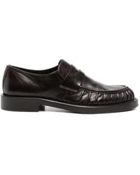 Guglielmo Rotta - Ruched Leather Loafers - Lyst