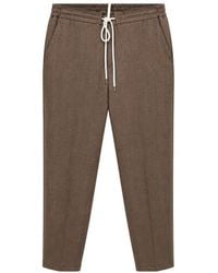 Tombolini - Drawstring-Waist Tapered Trousers - Lyst