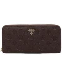 Guess - Large Blake Logo-Embossed Zip-Around Wallet - Lyst