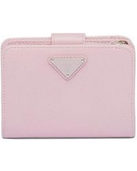 Prada - Small Triangle-Logo Leather Wallet - Lyst