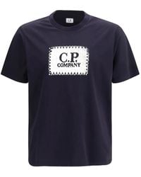 C.P. Company - Jersey 30/1 Short-Sleeve Logo Label T-Shirt - Lyst