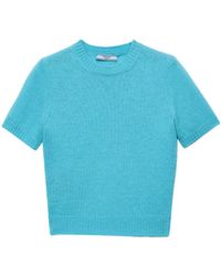 Prada - Short-Sleeve Cashmere Sweater - Lyst