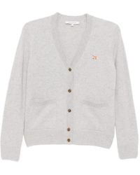 Maison Kitsuné - Cardigan Mit Baby-Fuchs-Patch - Lyst