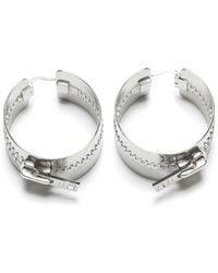 Acne Studios - Zip-Detail Hoop Earrings - Lyst
