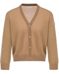 Moncler - Logo-Patch Button-Up Cardigan - Lyst