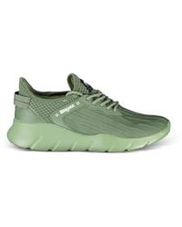 Blauer - Knitted Lace-Up Sneakers - Lyst