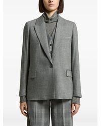 Peserico - Single-Breasted Peaked-Lapel Jacket - Lyst