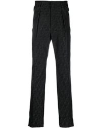 Fendi - Tapered-Hose mit FF-Muster - Lyst