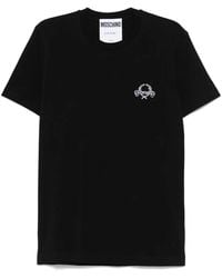 Moschino - Short-Sleeve T-Shirt With Intricate Embroidery - Lyst