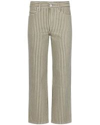 AMO - Billie Striped Cotton Jeans - Lyst