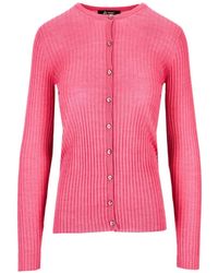 LA ROSE - Ribbed-Knit Cardigan - Lyst