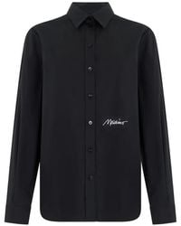 Moschino - Logo-Embroidered Long-Sleeve Shirt - Lyst