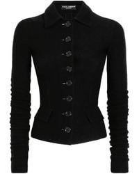 Dolce & Gabbana - Chaqueta de tela de lana de pecho de dolce y gabbana - Lyst