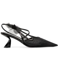 Nensi Dojaka - 65Mm Faux-Flower Leather Pumps - Lyst
