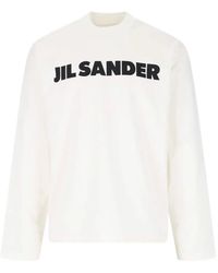 Jil Sander - Logo-Print Long-Sleeve T-Shirt - Lyst
