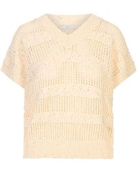 Peserico - Sequin-Embellished Short-Sleeve Sweater - Lyst