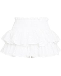 Amir Slama - X Jade Picon Gelaagde Mini-Rok Met Ruches - Lyst